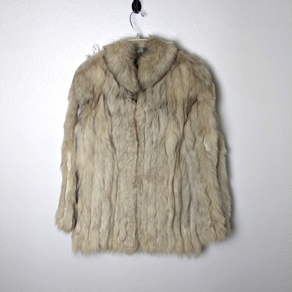 SAGA Fox Vintage Natural Blue Sable Fox Fur Women’s Jacket Size Small